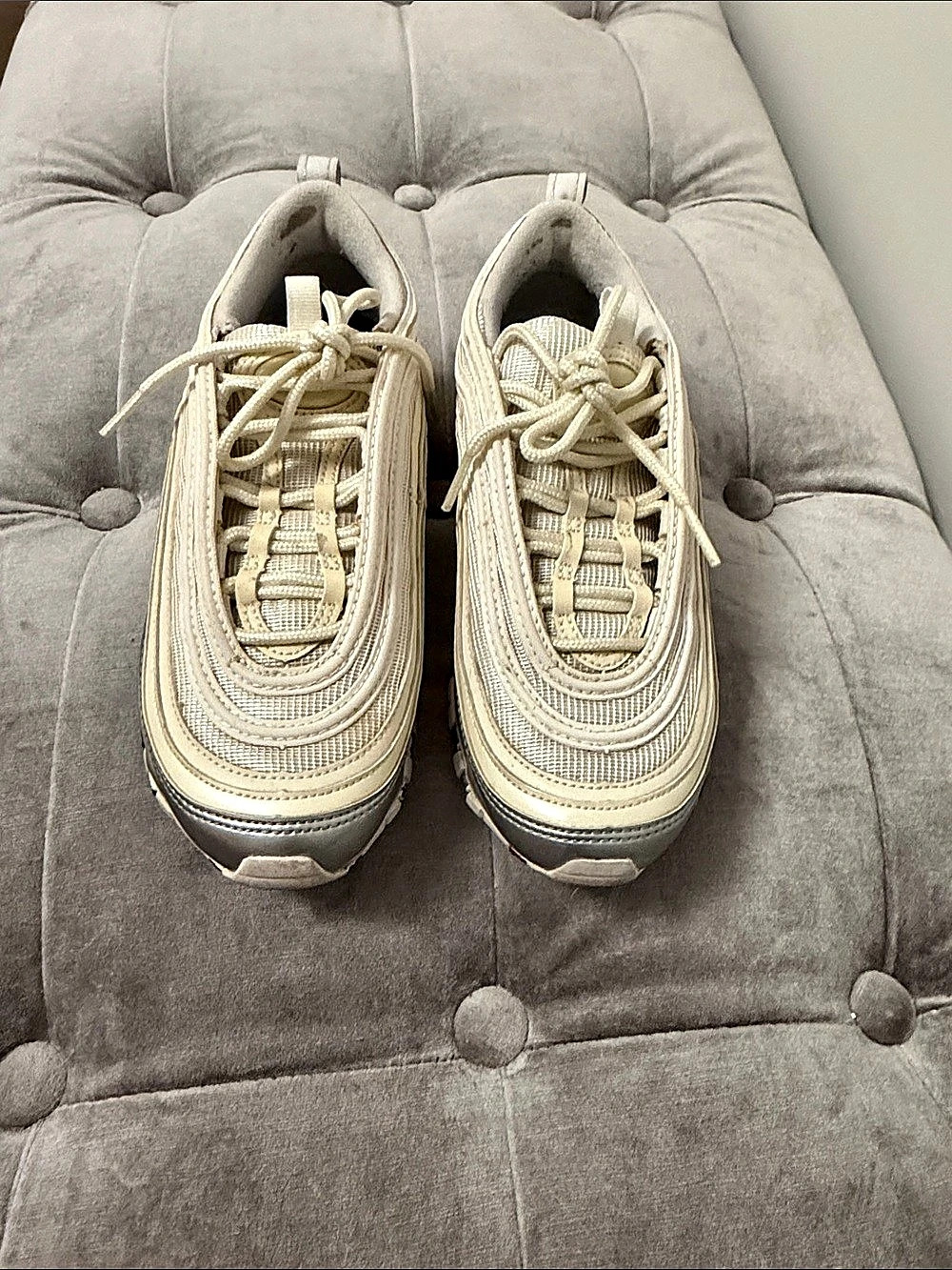 Nike Air Max 97 Women's Sneakers US 4.5 Cream & Gray